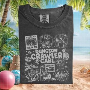 Dungeon Crawler Carl RPG Fantasy Adventure Character Graphic T Shirt