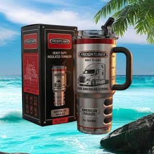Freightliner American Hauler Tumbler Built To Lead 40oz Insulated Stainless Steel Tumbler
