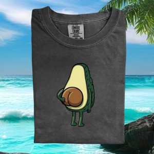Funny Avocado Anatomy Butt Pun Fruit Graphic Graphic Apparel T Shirt