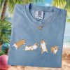 Cute Corgi Dandelion Flower Field Graphic Nature T Shirt Cute Corgi Dandelion Flower Field Graphic Nature T Shirt
