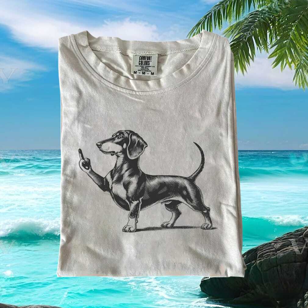 Funny Dachshund Middle Finger Graphic Comfort Colors T Shirt Funny Dachshund Middle Finger Graphic Comfort Colors T Shirt