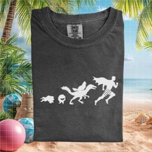 Funny Dinosaur Evolution Running Man Heart Boxers Graphic T Shirt
