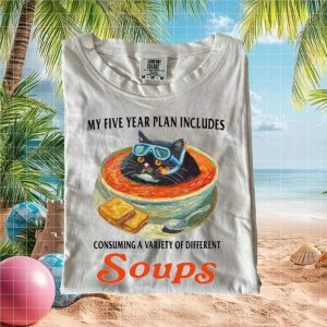 Funny Soup Loving Cat Snorkeling Five Year Plan T Shirt