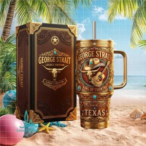 George Strait Legacy Edition King Of Country Texas Vintage Gold Stainless Steel Insulated Tumbler
