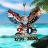 USA Map 250th Anniversary Patriotic Eagle and Liberty Custom Family Ornament USA Map 250th Anniversary Patriotic Eagle and Liberty Custom Family Ornament
