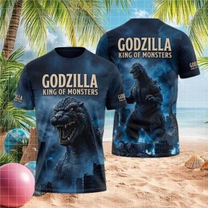 Godzilla King of the Monsters Classic Blue Kaiju T Shirt
