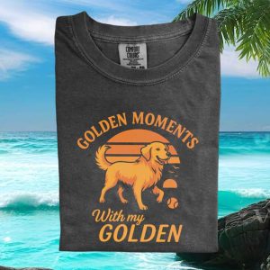 Golden Moments With My Golden Retro Dog Lover T Shirt