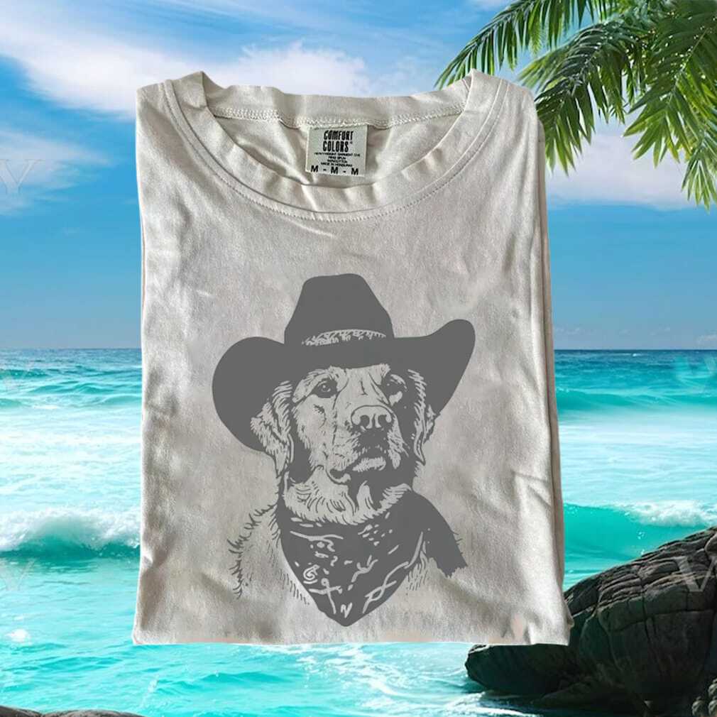 Golden Retriever Cowboy Hat Western Bandana Graphic T Shirt Golden Retriever Cowboy Hat Western Bandana Graphic T Shirt