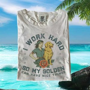 Golden Retriever Dog Mom Retro Quote Comfort Colors T Shirt