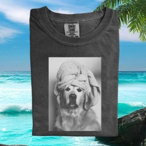 Golden Retriever Hair Towel Spa Day Vintage Dog Lover T Shirt
