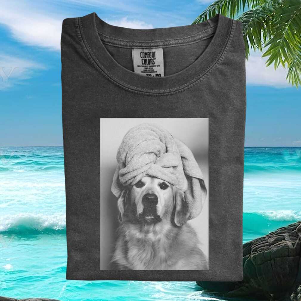 Golden Retriever Hair Towel Spa Day Vintage Dog Lover T Shirt Golden Retriever Hair Towel Spa Day Vintage Dog Lover T Shirt