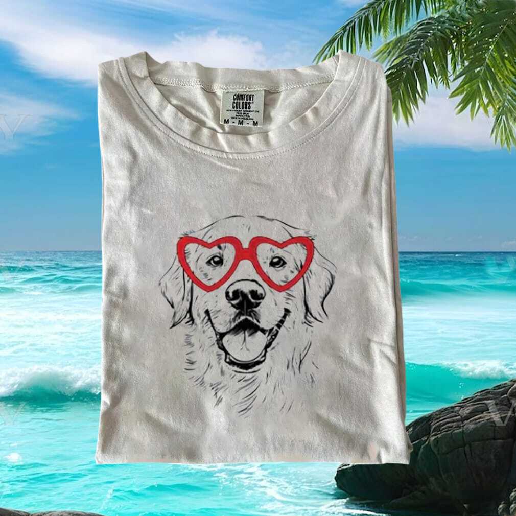 Golden Retriever Heart Glasses Cute Valentine Dog Lover T Shirt Golden Retriever Heart Glasses Cute Valentine Dog Lover T Shirt