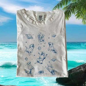 Golden Retriever Outer Space Galaxy Astronomy Graphic T Shirt