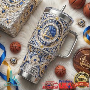 Golden State Warriors Strength in Numbers 20oz Retro NBA Fan Gift Stainless Steel Insulated Tumbler