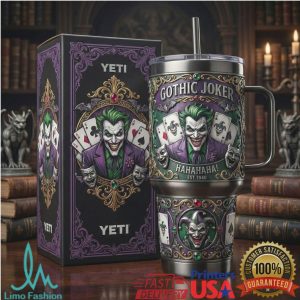 Gothic Joker Hahahaha Est 1940 Vintage Comic Villain Retro 20oz Stainless Steel Insulated Tumbler