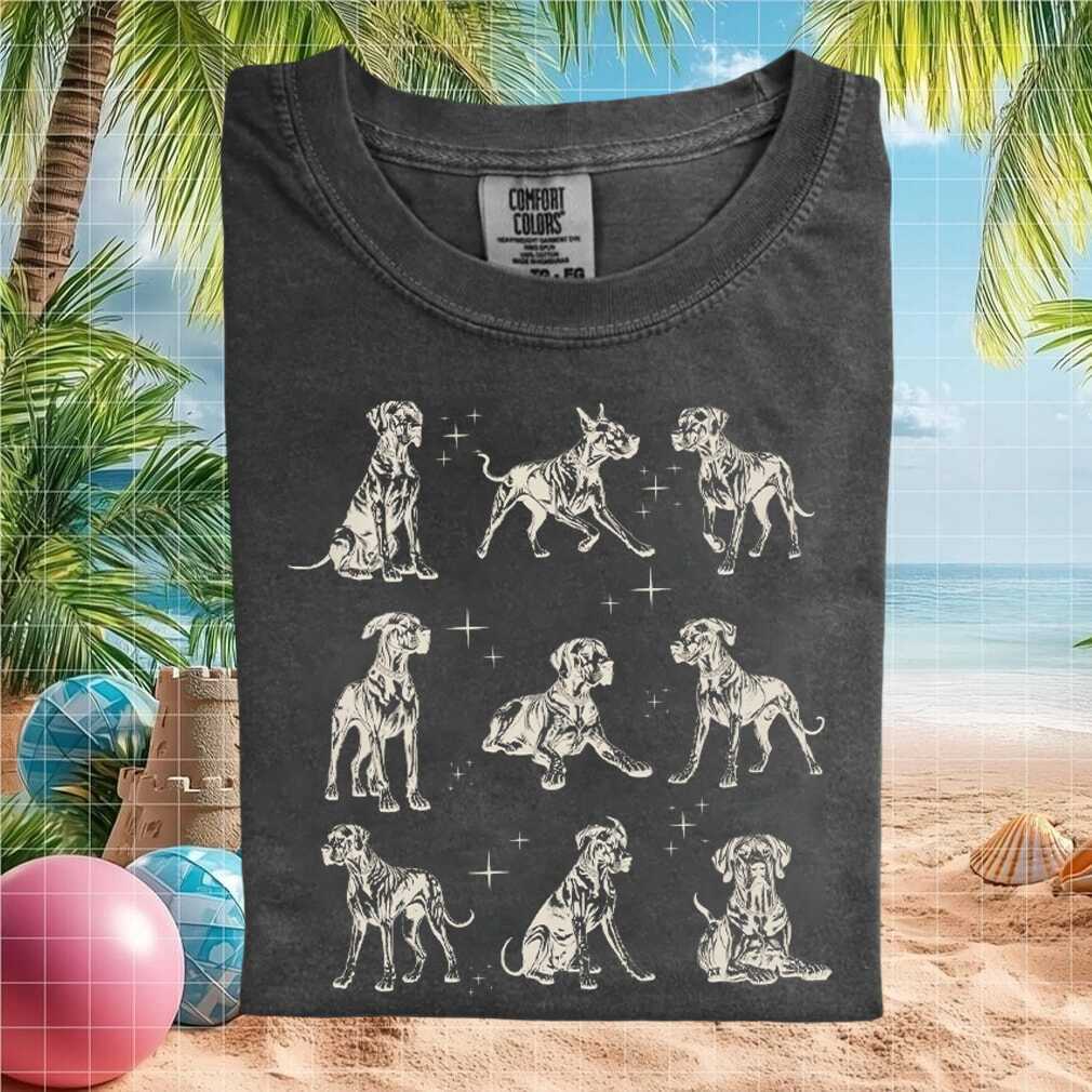 Great Dane Dog Breed Celestial Star Graphic Vintage Aesthetic T Shirt Great Dane Dog Breed Celestial Star Graphic Vintage Aesthetic T Shirt