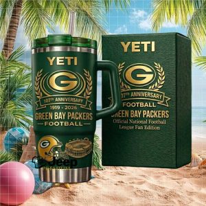 Green Bay Packers 107th Anniversary 1919 2026 Football National League Fan Stainless Steel Insulated Tumbler