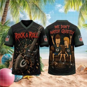 Green Bay Packers Beavis and ButHead Rock And Roll Football T Shirt
