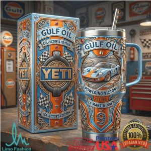 Gulf Oil Le Mans Winner 2026 Vintage Racing Livery Gifts for Men Stainless Steel Insulated Tumbler