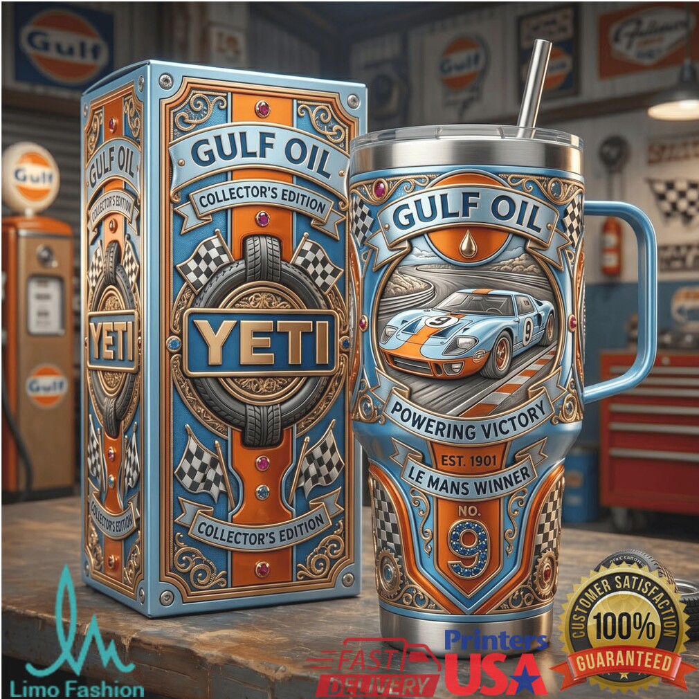 Gulf Oil Le Mans Winner 2026 Vintage Racing Livery Gifts for Men Stainless Steel Insulated Tumbler Gulf Oil Le Mans Winner 2026 Vintage Racing Livery Gifts for Men Stainless Steel Insulated Tumbler