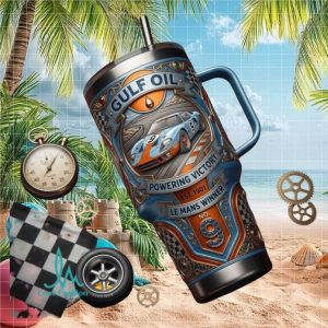 Gulf Oil Le Mans Winner No. 9 Vintage Racing Livery Fan Gift Stainless Steel Insulated Tumbler