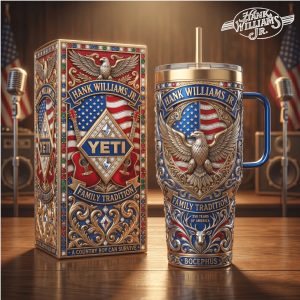 Hank Williams Jr Bocephus Family Tradition Tour 20oz Gift for Fans Stainless Steel Insulated Tumbler