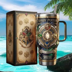Harry Potter Hogwarts Magic Is Eternal Vintage Wizard 20oz Fans Gift Stainless Steel Insulated Tumbler