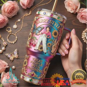 Harry Styles Treat People With Kindness Love On Tour 2024 Retro Stainless Steel Insulated Tumbler