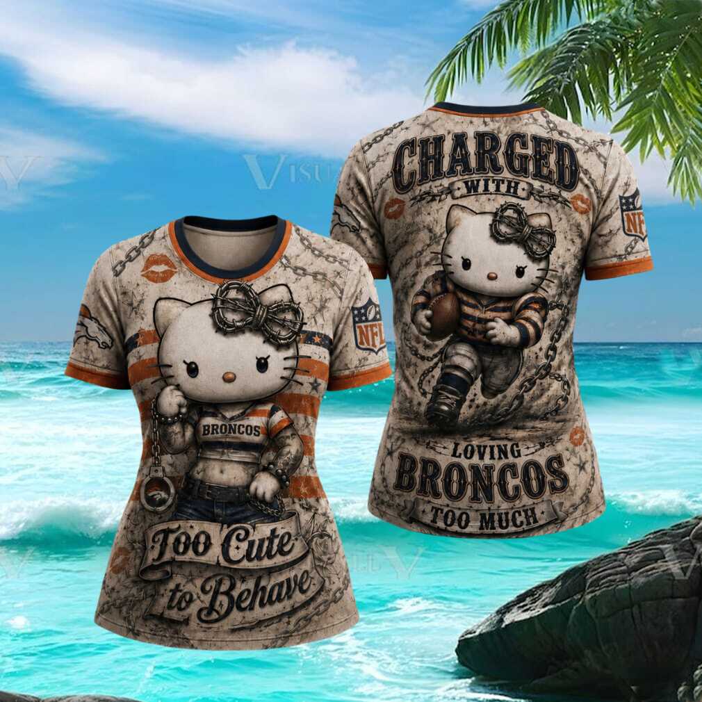 Hello Kitty Denver Broncos T Shirt Cute Barbwire Bow NFL Women’s T Shirt Hello Kitty Denver Broncos T Shirt Cute Barbwire Bow NFL Women’s T Shirt