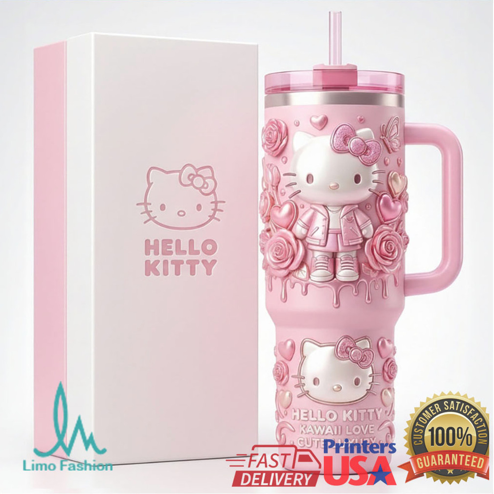 Hello Kitty Kawaii Pink Roses Retro 20oz Cute Luxury Fan Gift Stainless Steel Insulated Tumbler Hello Kitty Kawaii Pink Roses Retro 20oz Cute Luxury Fan Gift Stainless Steel Insulated Tumbler