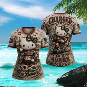 Hello Kitty San Francisco 49ers T Shirt Charged With Loving 49ers Too Much
