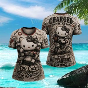 Hello Kitty Tampa Bay Buccaneers T Shirt Bad Girl Aesthetic NFL Apparel