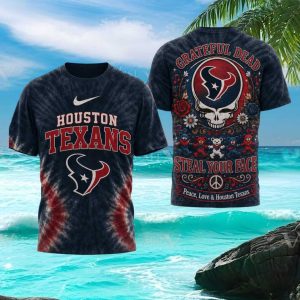 Houston Texans Grateful Dead Steal Your Face Tie Dye T Shirt