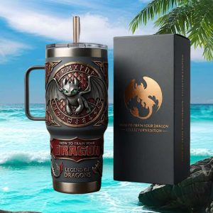 How to Train Your Dragon Legend of Dragons Toothless 3D Shield 40oz Tumbler