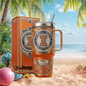 Illinois Fighting Illini Men's Basketball 121st Anniversary 1905 2026 Vintage Fan Gift Stainless Steel Insulated Tumbler