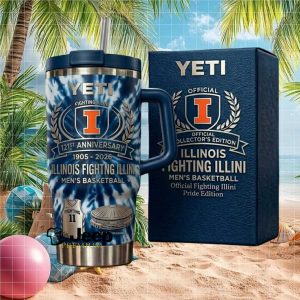 Illinois Fighting Illini Men's Basketball 121st Anniversary Heritage Pride Gift Stainless Steel Insulated Tumbler