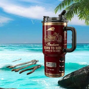 Indian Motorcycle Born To Ride Earned In The Wind Rider Elite Tumbler