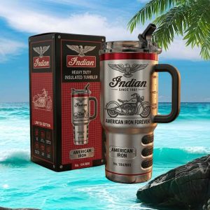 Indian Motorcycle Since 1901 American Iron Forever Vintage Tumbler