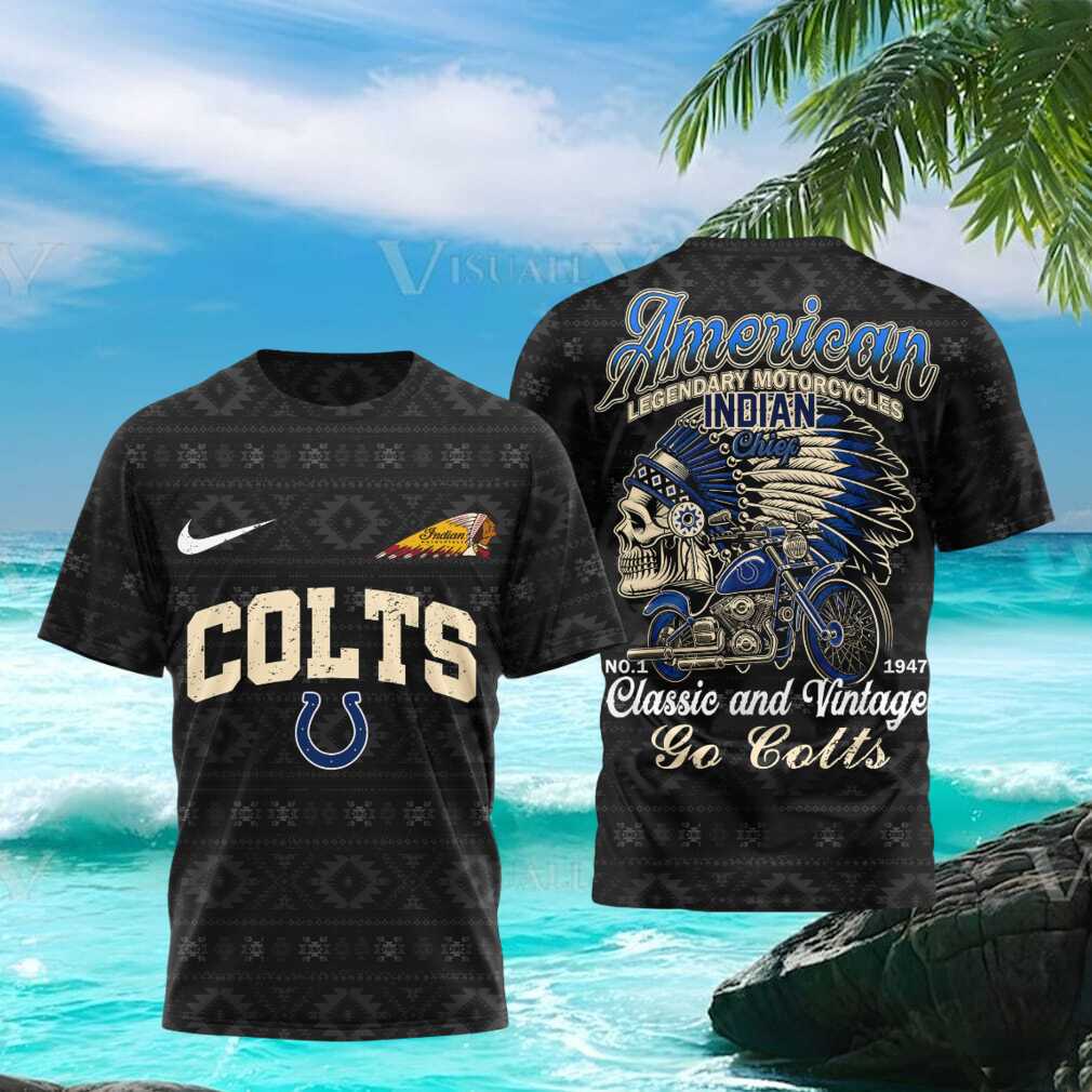 Indianapolis Colts Indian Motorcycle Retro Classic Team T Shirt Indianapolis Colts Indian Motorcycle Retro Classic Team T Shirt