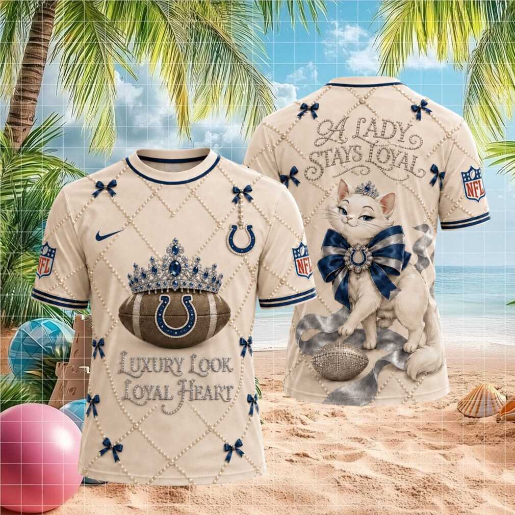 Indianapolis Colts White Cat A Lady Stays Loyal T Shirt Indianapolis Colts White Cat A Lady Stays Loyal T Shirt