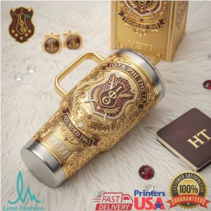 Iota Phi Theta Fraternity Founded 1963 Shield Crest Retro 20oz Men Stainless Steel Insulated Tumbler