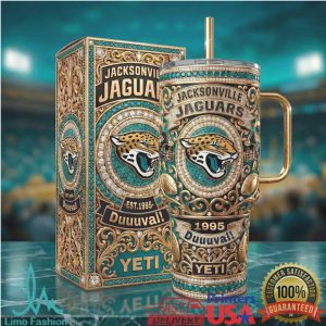 Jacksonville Jaguars Duuuval Est 1995 Retro 20oz Football Fan Gift Stainless Steel Insulated Tumbler