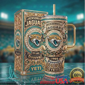 Jacksonville Jaguars Duuuval Est 1995 Retro 20oz Football Fan Gift Stainless Steel Insulated Tumbler