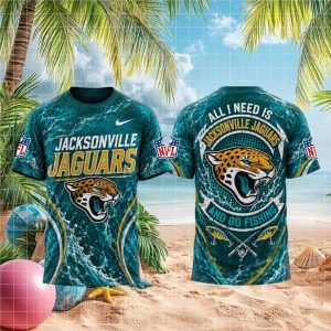 Jacksonville Jaguars Fisherman Theme Active Sport T shirt
