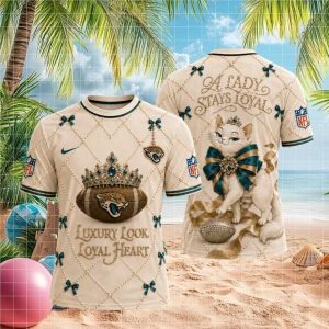 Jacksonville Jaguars Luxury Pearl Cat Loyal Lady T Shirt