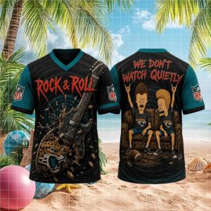 Jacksonville Jaguars Rock And Roll Graphic Football T Shirt
