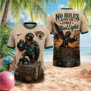 Jacksonville Jaguars Tailgate Pirate T Shirt Funny Bud Light No Rules Game Day T Shirt