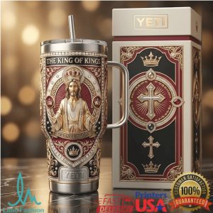 Jesus Christ King of Kings Eternal Glory 2026 Vintage 20oz Religious Stainless Steel Insulated Tumbler