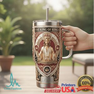Jesus Christ King of Kings Eternal Glory 2026 Vintage 20oz Religious Stainless Steel Insulated Tumbler