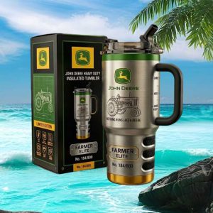 John Deere Farmer Elite Tumbler Nothing Runs Like A Deere 40oz Insulated Tractor Tumbler